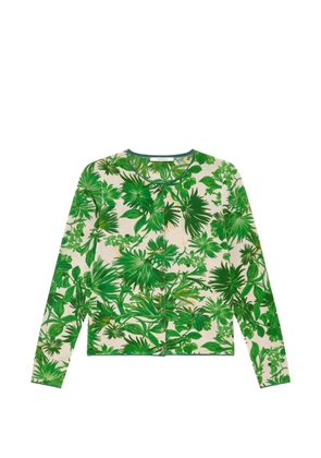 MALIPARMI printed crew-neck cardigan - Green