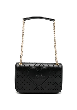 Love Moschino perforated cross body bag - Black