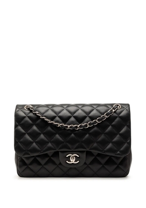 CHANEL Pre-Owned 2016-2017 Jumbo Classic Lambskin Double Flap shoulder bag - Black