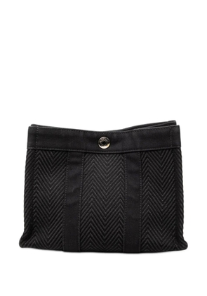 Hermès Pre-Owned 2000-2020 Chevron Canvas Fourre Tout pouch - Black