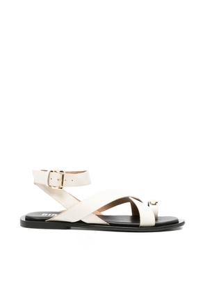 Bibi Lou Vaz flat buckle strap sandals - White