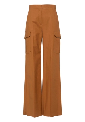 Max Mara Edda logo-embroidered trousers - Brown