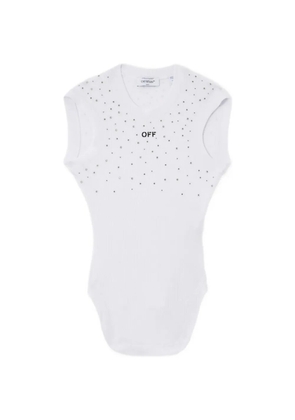 Off-White x Swarovski embellished ribbed top
