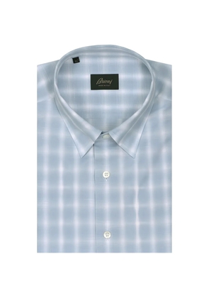 Brioni checked shirt - Blue