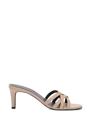 Furla crossover-strap leather sandals - Neutrals