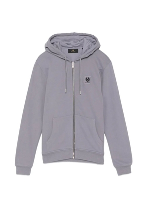Belstaff logo-patched zip-up hoodie - Purple