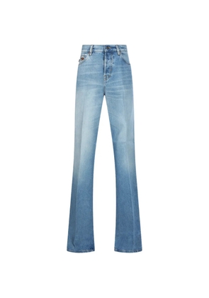 Gucci logo-patch flared jeans - Blue