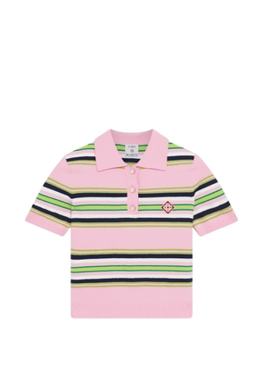 Casablanca striped polo shirt - Pink