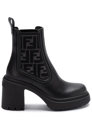 FENDI 65mm monogram-detailed boots - Black