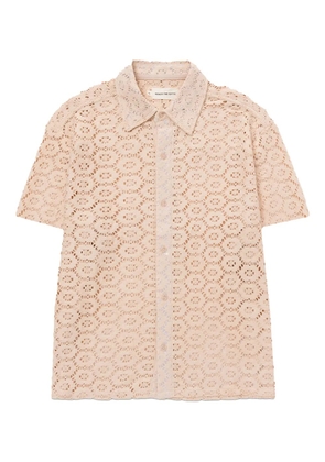 Honor The Gift crochet woven button-up shirt - Neutrals