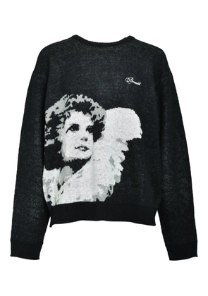 BREATH logo-embroidered sweater - Black