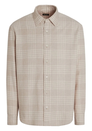 Zegna check-pattern shirt - Neutrals