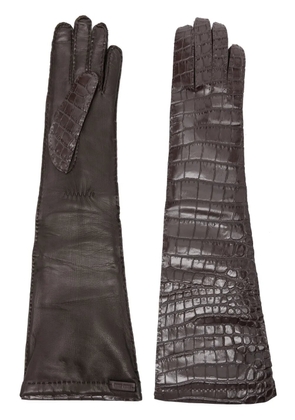 Miu Miu leather gloves - Brown