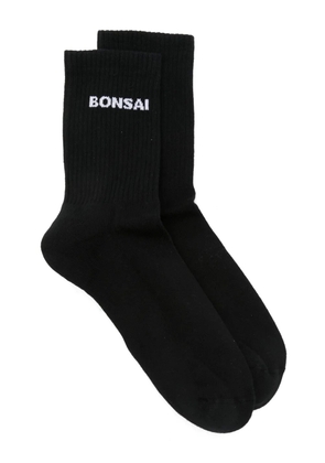 Bonsai logo-jacquard socks - Black
