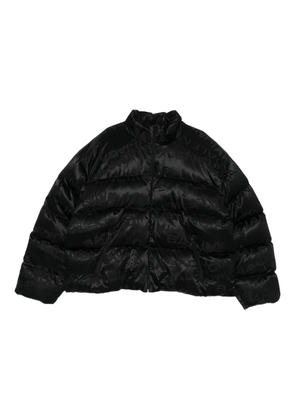 Balenciaga logo-pattern quilted jacket - Black