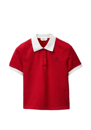 Versace contrast-trim polo shirt - Red