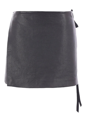Ann Demeulemeester Jolien lace-up leather mini skirt - Black