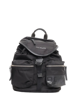 Premiata Lyn 2100 padded leather-trimmed backpack - Black