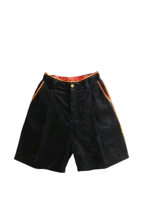 COMMUNS velour shorts - Black