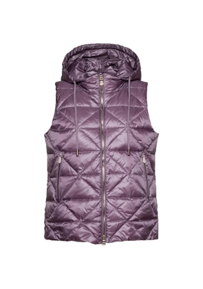 ELENA MIRO` zip-up gilet - Purple