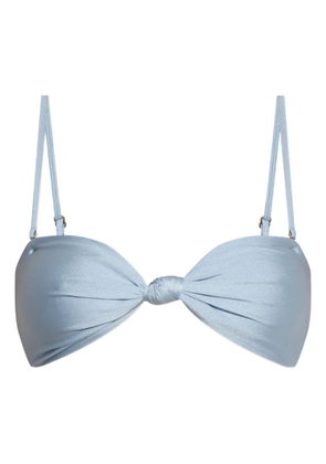 Cult Gaia Oswin knotted bandeau bikini top - Blue