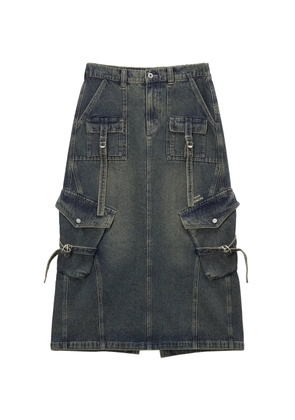 Musium Div. cargo-pocket midi skirt - Blue