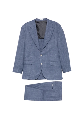 Brunello Cucinelli flap-pocket single-breasted suit - Blue