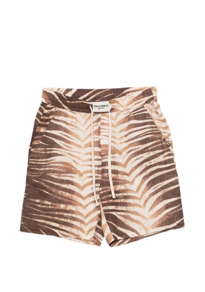 Just Cavalli drawstring printed shorts - Brown