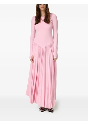 PNK long-sleeve gathered maxi dress - Pink