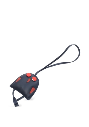 Hermès Pre-Owned Ash Owl leather bag charm - Blue