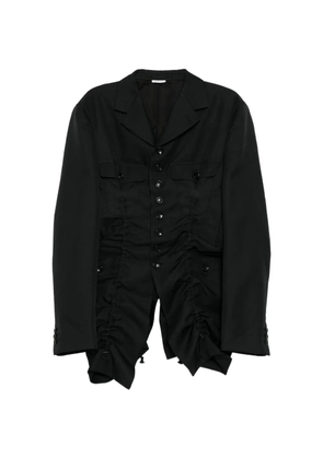 Comme des Garçons Homme Plus ruched buttoned jacket - Black