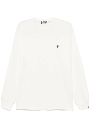 A BATHING APE® One Point long sleeves Tee - White