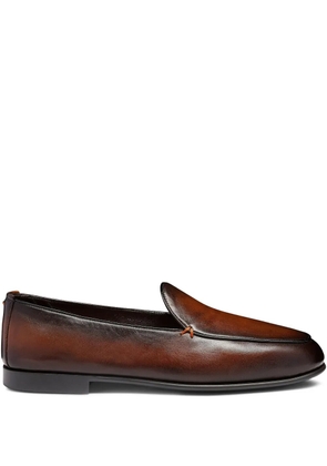 Santoni leather loafers - Brown
