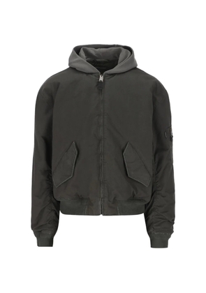 Balenciaga hooded zip-up bomber jacket - Grey
