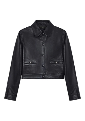 AMIRI buttoned leather jacket - Black