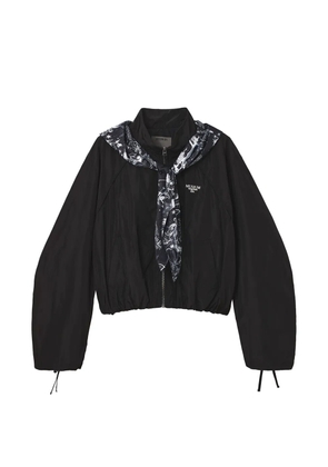 Musium Div. ruched-sleeve hooded jacket - Black