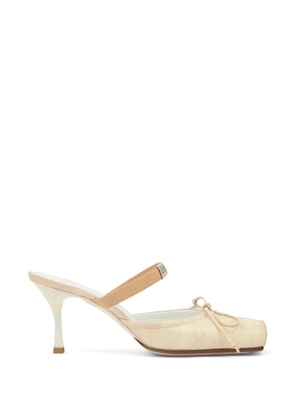 MM6 Maison Margiela square toe bow mules - Neutrals