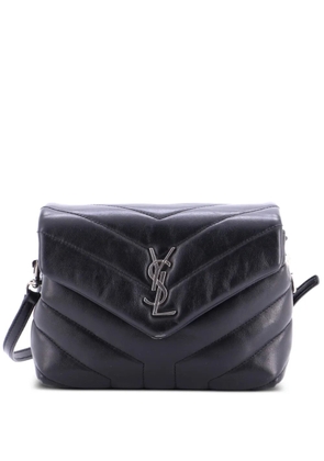 Saint Laurent Pre-Owned Loulou Shoulder Bag Matelasse Chevron Leather Toy crossbody bag - Black