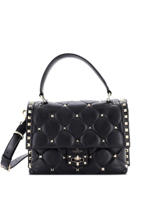 Valentino Garavani Pre-Owned Candystud Top Handle Bag Leather Medium shoulder bag - Black