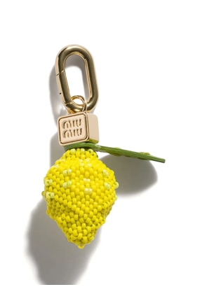 Miu Miu leather, beads, and metal micro trick - Yellow