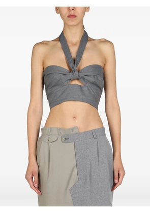 1/OFF knot halter top - Grey