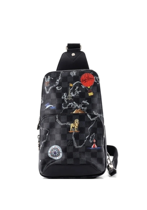 Louis Vuitton Pre-Owned Avenue Sling Bag Limited Edition Renaissance Map Damier Graphite crossbody bag - Black