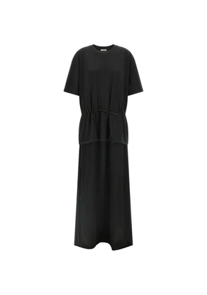 Haikure drawstring midi dress - Black
