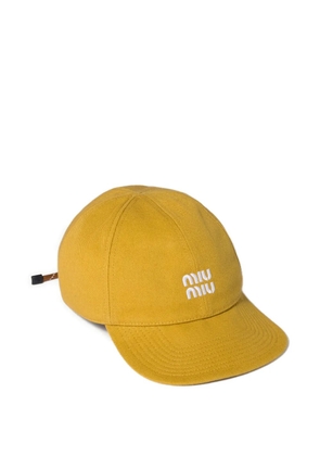 Miu Miu logo-embroidery baseball cap - Yellow