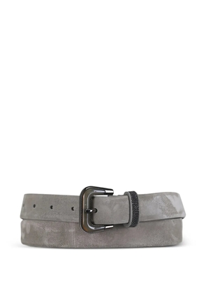 Brunello Cucinelli suede belt - Grey