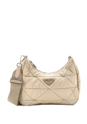 Prada Pre-Owned Re-Edition Shoulder Bag Quilted Tessuto Small crossbody bag - Neutrals