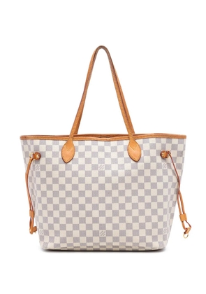 Louis Vuitton Pre-Owned 2018 Damier Azur Neverfull MM tote bag - White
