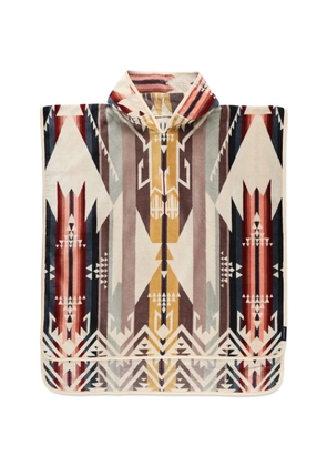 Pendleton hooded geometric-pattern towel-chief - Neutrals