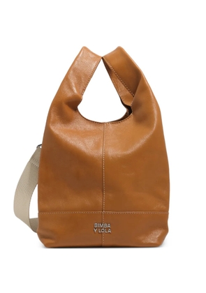 Bimba y Lola medium Paper stitched tote bag - Brown