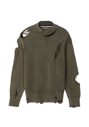 CamperLab crew-neck cut-out sweater - Green